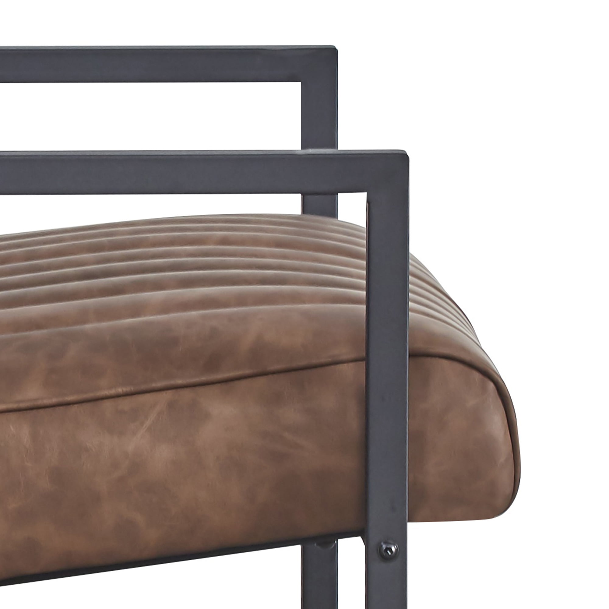 Kadyn Arm Chair, Single Sofa Chairs for Bedroom, Fabric Armchair for Living Room, Dark Brown