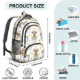 thumbnail image 5 of Highland Cow and Sunflower Print Backpack for School, Cute School Bag with Adjustable Shoulder Straps and Padded Back, 16.9"x12.6"x5.9", 5 of 5