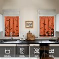 thumbnail image 4 of Halloween Kitchen Curtains and Valances Set of 3, Orange Pumpkin Ghost Bat Halloween Decor,Horror Halloween Curtains and Valances Short Curtain Set for Kitchen Bedroom Decor 36 Inch, 4 of 6