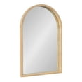 thumbnail image 5 of Kate and Laurel Hutton Modern Wood Arched Mirror, 24 x 36, Natural Wood, Decorative Transitional Large Arch Mirror with Deep Profile for Use as Bathroom Mirror for Over Sink, 5 of 9
