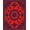 Red, Pattern 1, variant on ODIKA 2x3 Machine Washable Non-Slip Area Rug, Vintage Floral Medallion Heritage Tapestry Ornate Decorative Motif High Traffic Rug, Red, 588899
