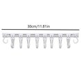 Rail Mount Snapper Rack Under Cabinet Slide Rail Hook Rack with a Set of Ten Sliding Hooks ...