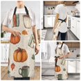 thumbnail image 2 of Yayeee Chief Kitchen Apron with Pockets for Cooking Water Resistant Unisex Adjustable Neck Strap, Beige Fall Coffee, 2 of 7