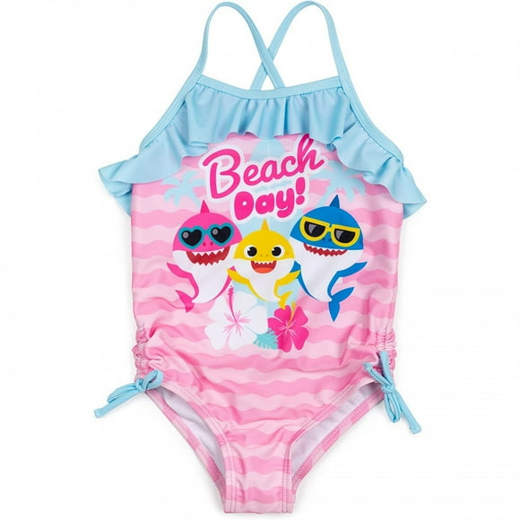 Baby Shark Maillot de Bain une Pièce pour Tout-Petit Journée à la Plage - Tout-Petit 4T