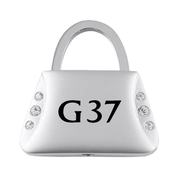 Infiniti G37 Jeweled Purse Shape Key Ring (Silver)