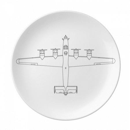 

Plane Line Military Plate Decorative Porcelain Salver Tableware Dinner Dish