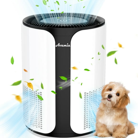 Air Purifiers for Bedroom, H14 HEPA Air Purifier for Home Pet with 360° Air Inlet, Timer and Wind speed adjustment, Portable Small Air Filter Cleaner for Dust, Smoke, Pets Hair, Dander, Pollen
