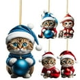 thumbnail image 3 of MOQIN Christmas Tree Decorative Pendant, Christmas Cat Ornament Set Xmas Decor Tree Hanging Cat Acrylic Holiday Decoration Cute Cat Ornaments for Christmas Tree Outdoor Hanging, 3 of 6