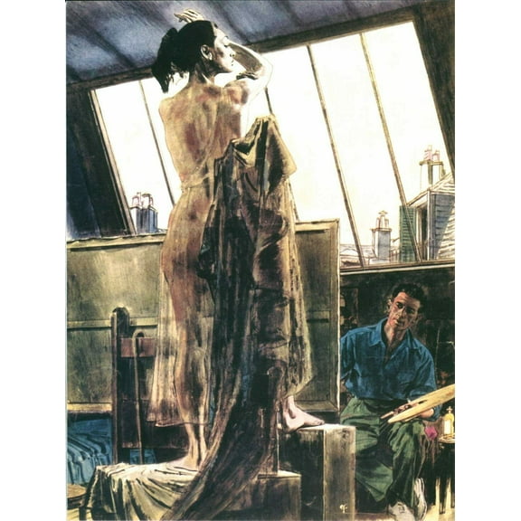 Artist and Model - CANVAS OR FINE PRINT WALL ART