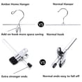 thumbnail image 4 of Amber Home 12 Pack Heavy Duty Add On Metal Pants Skirt Hangers Stackable Add-On Metal Clothes Hangers With 2-Adjustable Clips Cascading Clip Hangers Space Saving For Jeans Slacks, 4 of 5