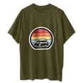 thumbnail image 2 of SMihono Hauts pour Femmes Été Décontracté Manches Courtes Imprimé Plage T-shirt Oversize, 2 of 7