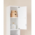 thumbnail image 5 of Haotian Bathroom Skinny Tall Storage Cabinet, Slim Stand Narrow Tower Cabinet with Adjustable Shelves for Small Spaces, White BZR167-GW, 5 of 18