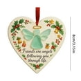 thumbnail image 4 of Shoreew Sea Glass Angel Ornament Friends Are Angels Sea Glass Art Christmas Ornament Friendship Heart Keepsake for Best Friends, 4 of 6
