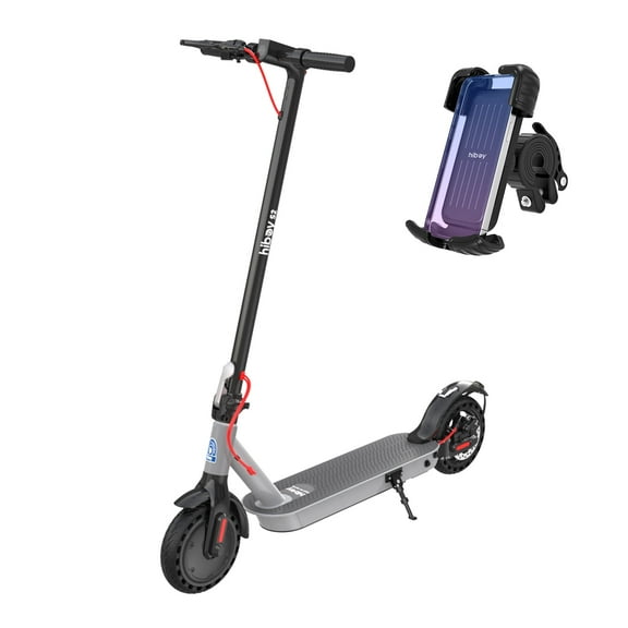 Hiboy Electric Scooter for Adults - 350W Motor, 19 MPH & 17 Miles Range, 8.5" Solid Tires, Portable Folding Commuter Scooter with Dual Braking System, App Control & Scooter Phone Holder