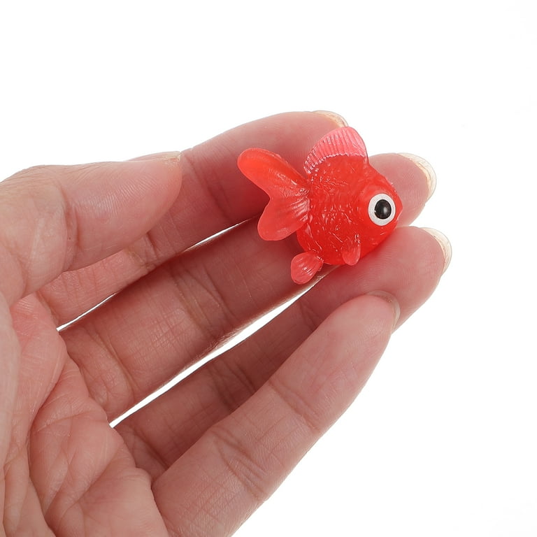 Soft Gold Fish Toy Rubber 21pcs Floating Fish Toys for Kids
