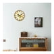 thumbnail image 4 of Reloj de pared de madera con números romanos de estilo retro decoración del hogar, reloj de cuarzo silencioso, 4 of 6