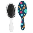 thumbnail image 2 of Cosmos-Themed Round Bristle Brush for Wet & Dry Hair Gentle on Scalp, 2 of 5