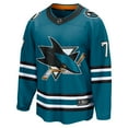 thumbnail image 2 of Men's Fanatics Nico Sturm Teal San Jose Sharks Home Breakaway Jersey, 2 of 3