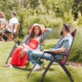 thumbnail image 3 of Costway Lot de 2 Chaises Zéro Gravité Surdimensionnées pour Terrasse, Fauteuils Inclinables Pliants Robustes, Rouge, 3 of 9