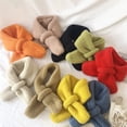 thumbnail image 2 of Knitted Scarf Solid Color All Match Warmer Scarf Toddler Winter Scarf for Kids, 2 of 10