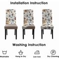 thumbnail image 3 of Vintage Floral Dining Chair Covers Set of 6,Removable Washable Parsons Chair slipcovers,Kitchen Spring Summer Decor Chair Seat Cover Protectors(Vintage,6 Pack), 3 of 6