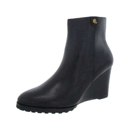 

Lauren Ralph Lauren Womens Shaley Leather Stacked Heel Booties