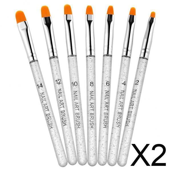 Pinceles para decoración de uñas,7 Uds. Bolígrafo acrílico para decoración de uñas pintura en gel constructor ,Juego de puntas para manicura con pincel,uñas postizas surtidas 10