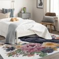 thumbnail image 4 of Crow Rug, Birds Area Rug 4x5, Flowers Rugs for Bedroom, Rugs Low Pile Washable Stain Resistant Easy Clean for Dining Room, Living Room Soft Carpet Decor Km&-304, 4 of 7