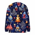 thumbnail image 6 of Roncen Christmas Print Cardigan Sweaters for Women - Long Sleeve Button-Up Sweatshirt with Festive Floral Design - Casual Comfort Open Front Knit Top for Holiday Season, 6 of 6