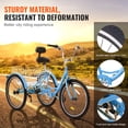 thumbnail image 4 of VEVOR Triciclos para adultos, triciclos para adultos de 7 velocidades, bicicletas de tres ruedas de 24 pulgadas, bicicleta de crucero de acero al carbono con canasta y asiento ajustable, 4 of 9