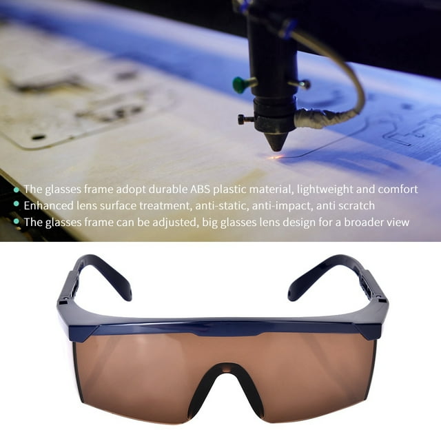POCREATION La-ser Safety Goggles, Portable Humanized ABS Plastic Compact Design La-ser Glasses, High‑end For Welder Electrician Worker Scientist