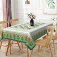 thumbnail image 2 of Bohemian Floral Waterproof Tablecloth,60x84 Inch Rectangle Stain Resistant Table Cover For Dining Room Kitchen Party Decor,Green, 2 of 6
