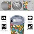 thumbnail image 4 of Pioneer Flower Floral Print Pattern 20oz Skinny Tumbler with Straw & Lid, Double Wall Vacuum Insulated Cup, Leak-Proof, Cup Holder Friendly, Hot 6H Cold 12H, 4 of 6