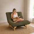 thumbnail image 3 of Hemvt Corduroy Bean Bag Chair for Adults, Armless Lazy Sofa with Backrest, Single Seating Couch for Living Room & Bedroom, Plush Foam Filled, Antique Green, 3 of 9