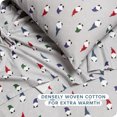 thumbnail image 4 of Luxury 100% Cotton Flannel Twin Sheet Set, Deep Pocket, 3-Piece, Gnomes, 4 of 5