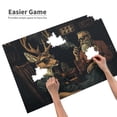 thumbnail image 4 of 1000 PCS 1000 Piece Wooden Puzzles Deer & Smoking Elderly,Unique Artwork For Adults,Funny Animal Art Deer & Smoking Elderly Stress Relieving Puzzle 1000 Piece,Gifts For Deer & Smoking Enthusiast, 4 of 6