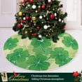 thumbnail image 6 of Coolnut Lucky Clover Christmas Tree Skirt 48", St. Patrick's Day Tree Skirt Double Layers Polyester Easter Tree Skirt for St. Patrick's Day Holiday Party Decoration, 6 of 6