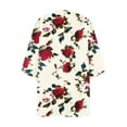 thumbnail image 5 of SDJMa Women's Lightweight Open-Front Cardigan Sweater Women's Floral Print Puff Sleeve Kimono Cardigan Loose Chiffon Cover Up Casual Blouse Tops, 5 of 5