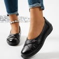 thumbnail image 2 of Rokment Wedges Ballet Flat Dressy Shoes for Women Ladies 2026 Spring Fall Stylish Casual Leather Low Heels Slip on Walking Loafers Comfortable Nursing Dress Footwear Black Size 6, 2 of 6