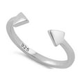 thumbnail image 1 of 925 Sterling Silver Platinum Plated End To End Arrow Women Ring, 1 of 2