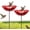 2pc, variant on Metal Flower Garden Stakes Bird Bath, Handmade Metal Flower Stake, Bird Bath for Garden Lawn Yard Decor, Outdoor Art Ornament,1pcs