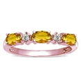 thumbnail image 3 of Star K � Oval 5x3 Genuine Citrine three stone oval band, 3 of 9