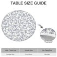 thumbnail image 6 of Modern Floral Round Tablecloth with Stretch Fit, Great for Contemporary Dining Decor, Water-Resistant Polyester, Fits 44-52 Inch Table, 6 of 7