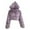 czb# Light Purple511, variant on Women Jacket Winter Warm Thickened Crop Coat Hooded Long Sleeve Fuzzy Short Tops Outerwear Winter Warmth Comfort Streetwear,Brown,L