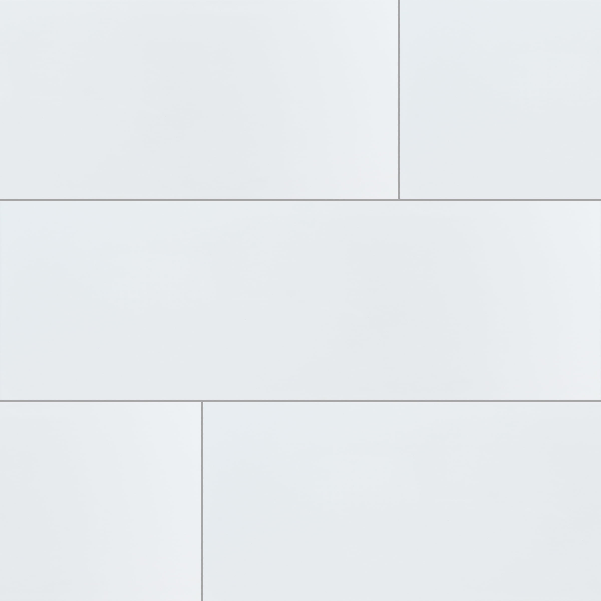 Dymo White Glossy 12 in. x 24 in. Glazed Ceramic Wall Tile (16 sq. ft. / case)