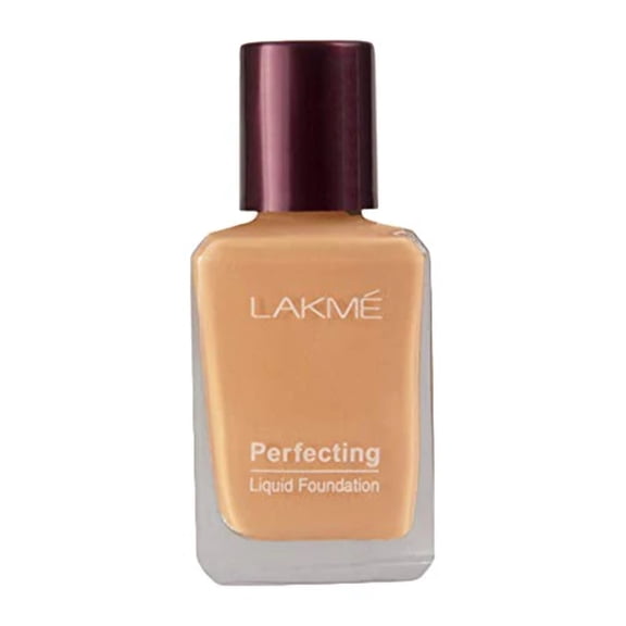 LAKMÉ Perfecting Liquid Foundation, Coral, Waterproof Full Coverage Long Lasting - Light Oil Free Face Makeup with Vitamin E, Dewy Finish Glow, 27 ml
