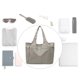 thumbnail image 1 of Bolsa para mujeres para mujeres con cremallera Tote TOTE Mango de bolso de bolso de bolso de bolso de gimnasia Bolso de viaje para Summer Dance Sport Gris, 1 of 10