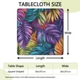 thumbnail image 2 of Colorful Leaf Pattern Square Fitted Tablecloth with Elastic Edge,Square Table Cover,Washable Elastic Table Cover for Home Kitchen Party Decor 36"x36", 2 of 6