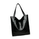 thumbnail image 2 of Bolso de hombro para mujer, de piel sintética, de gran capacidad, moderno, con bolsillo Negro, 2 of 9