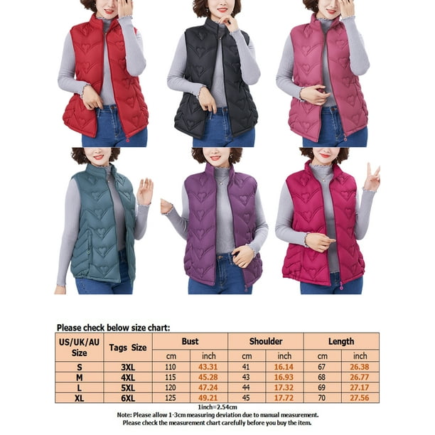 Mawclos Ladies coeur imprim manteau sans manches travail Rose